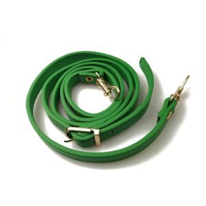 Bandoulière ajustable en cuir – Verte