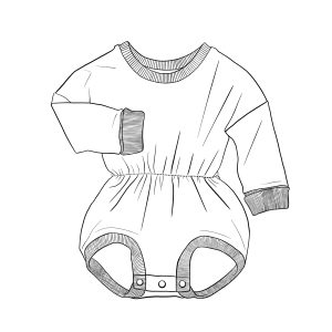 Barboteuse Alix (manches au choix)Confection à la commandeTissu au choix