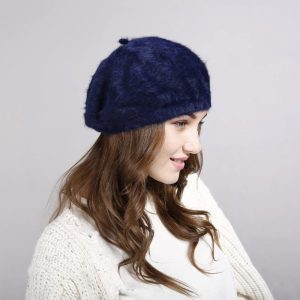 Béret Basque Angora – Bleu