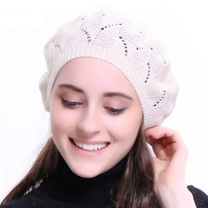 Béret Laine Ajourée Blanc