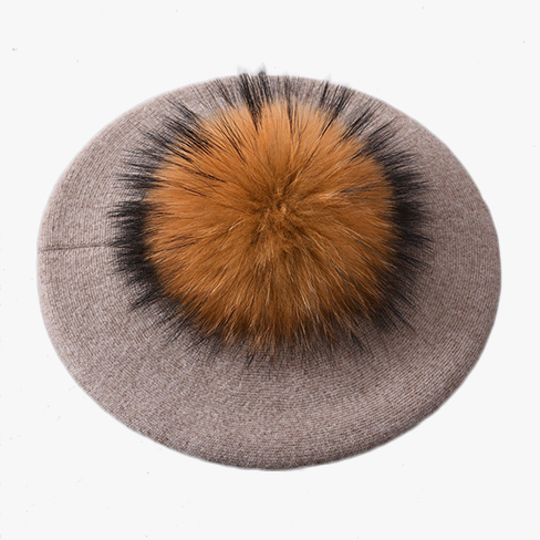 Béret Laine et Pompon Beige – Image 4