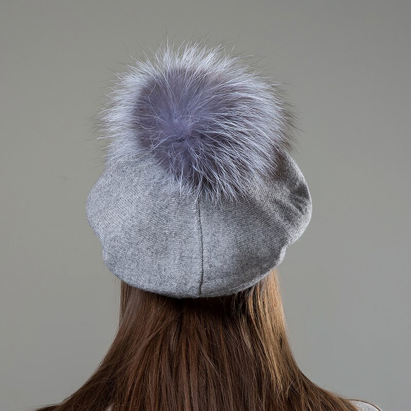 Béret Laine et Pompon Gris – Image 3
