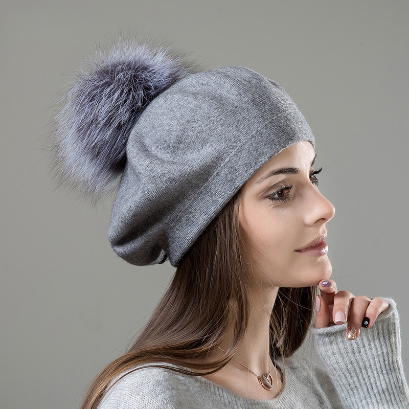 Béret Laine et Pompon Gris – Image 4