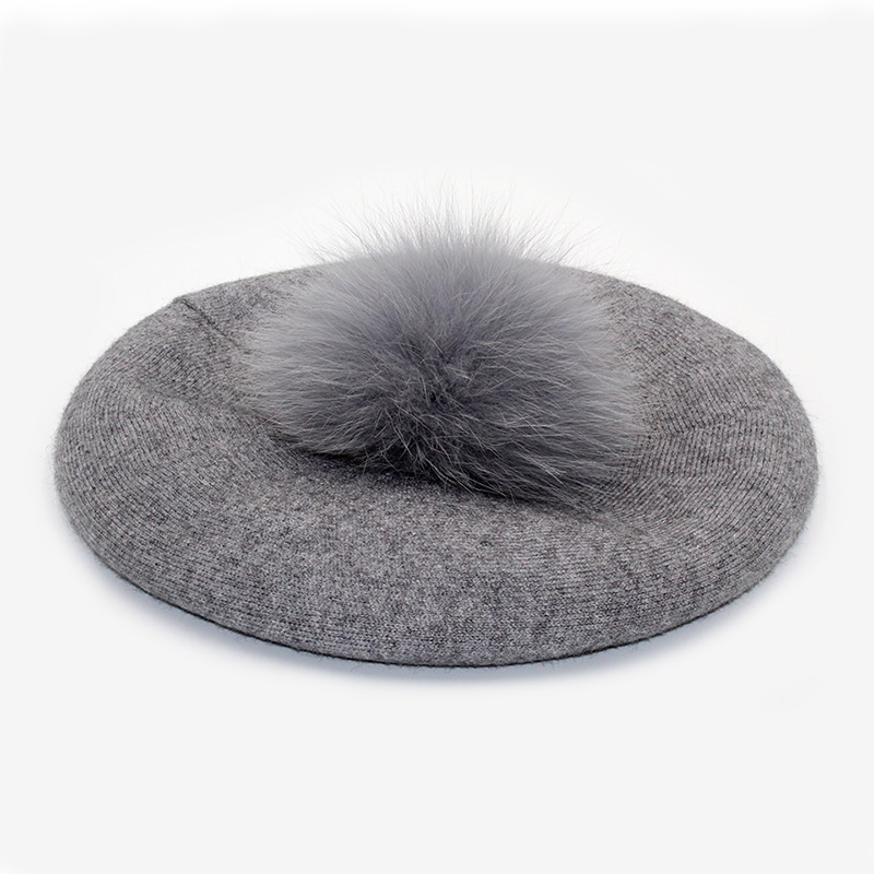 Béret Laine et Pompon Gris – Image 5
