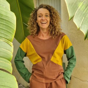 Blouse Colorblock en sweat