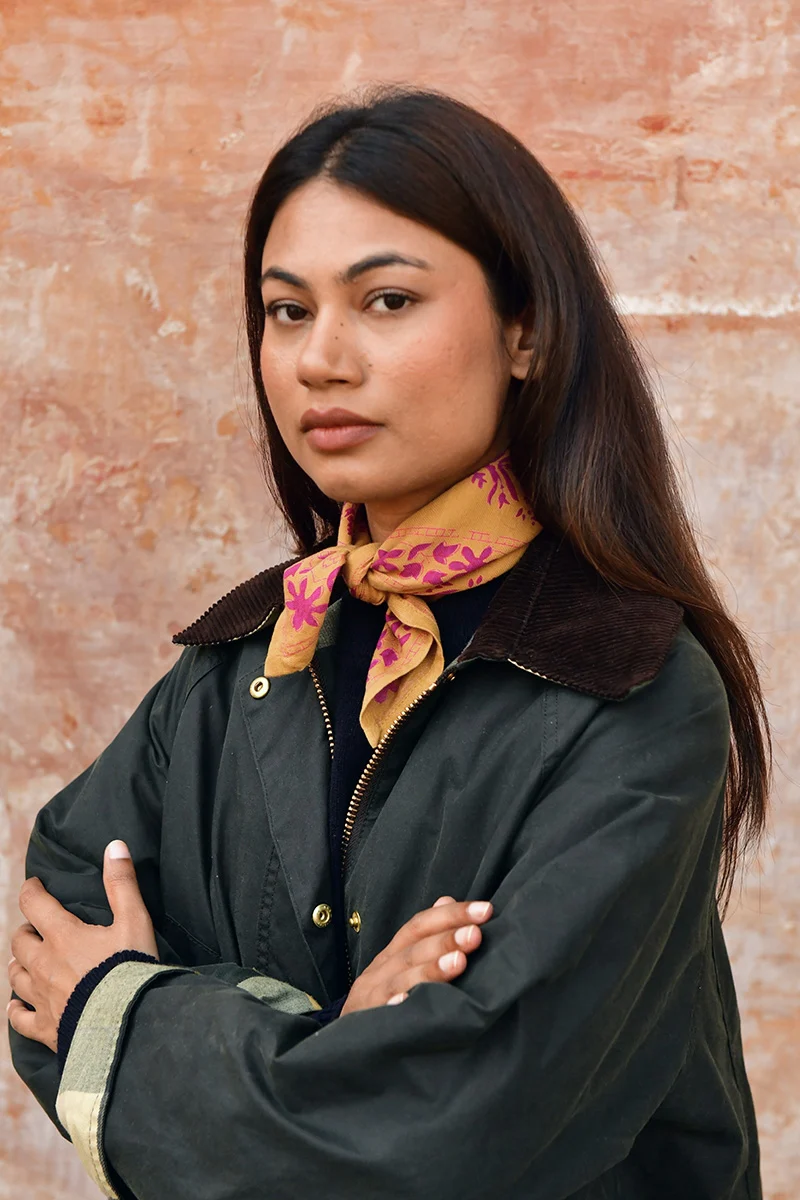 Petit foulard GALATIE Caramel – Image 2