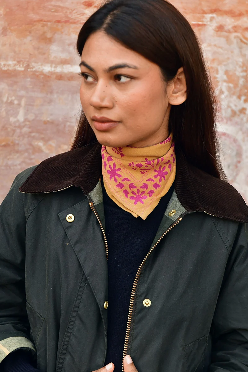 Petit foulard GALATIE Caramel – Image 8