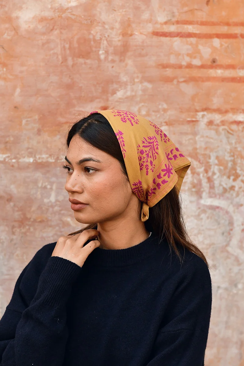 Petit foulard GALATIE Caramel