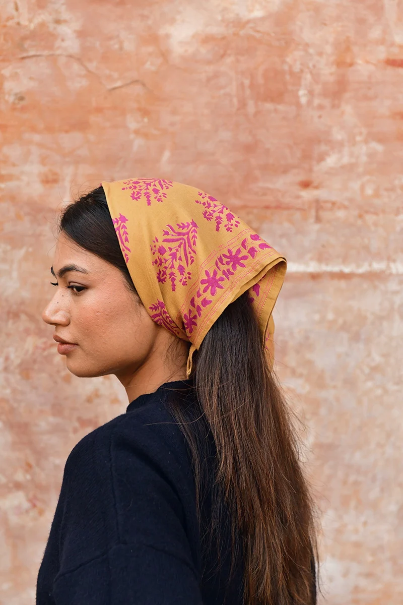 Petit foulard GALATIE Caramel – Image 7