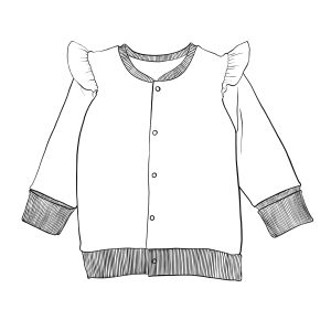 Cardigan avec ou sans volantsConfection à la commandeTissu au choix