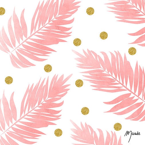 Carnet motifs feuilles roses – Image 2