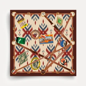 Carré de soie Back From America  – Antan Créations
