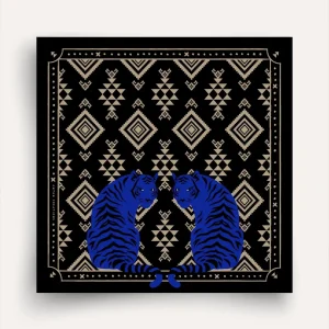 Carré de Soie The Twin Tigers 70×70 | Antan Créations