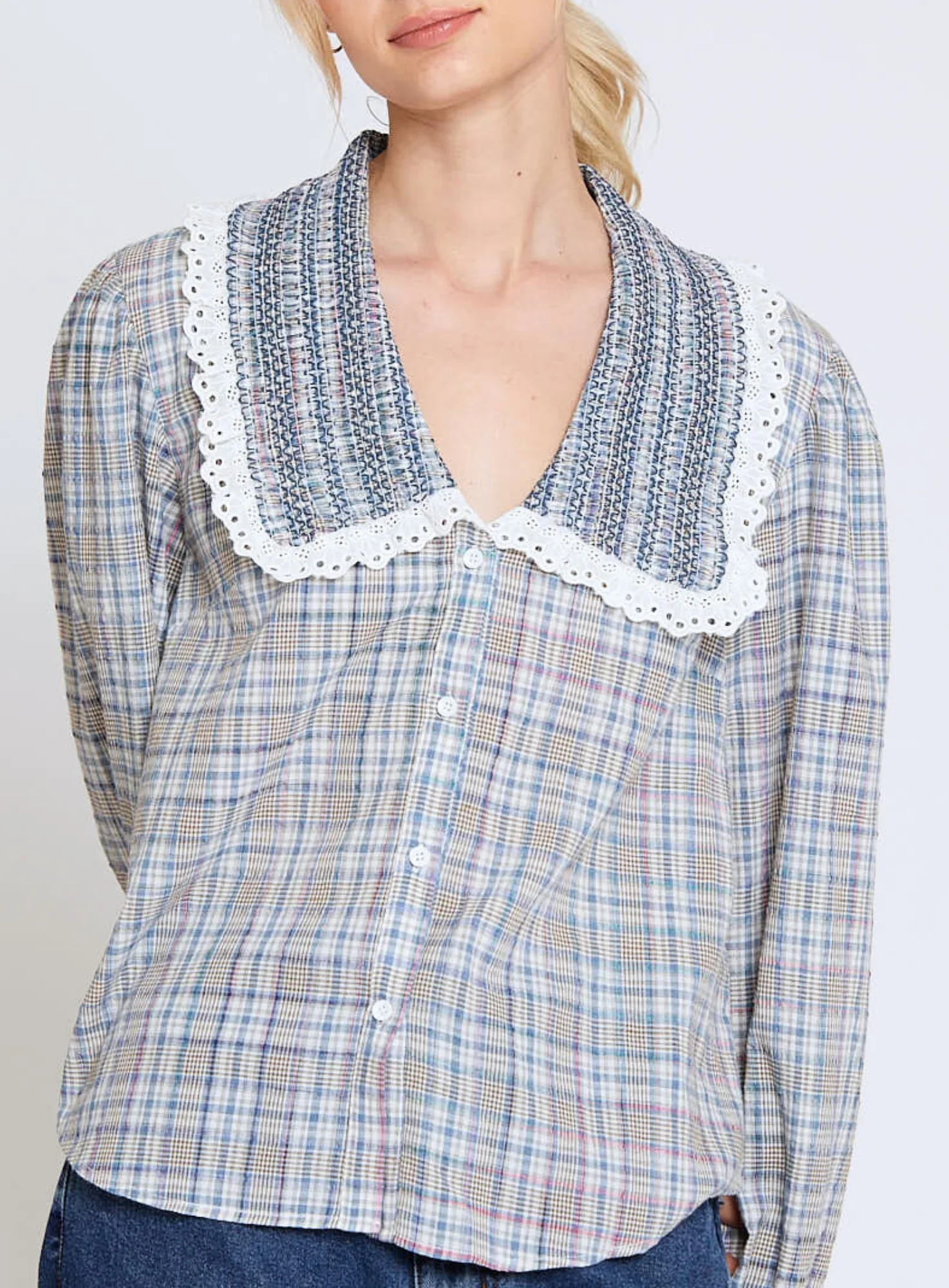 Chemise Caleb À Carreaux Bleue – Image 3