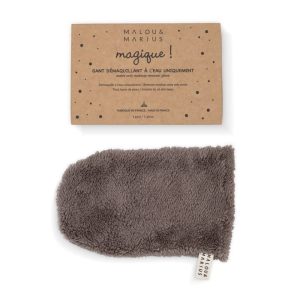 Gant démaquillant à l&rsquo;eau taupe