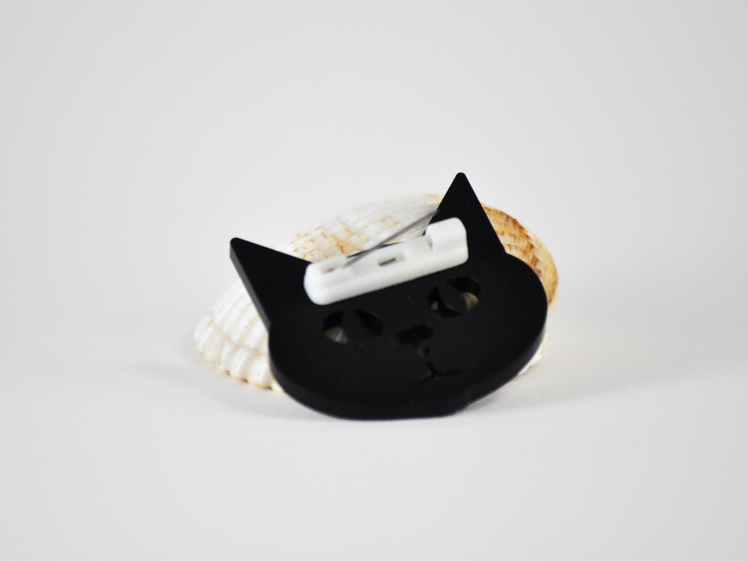 Broche Chat Noir / Selenitis Atelier – Image 2