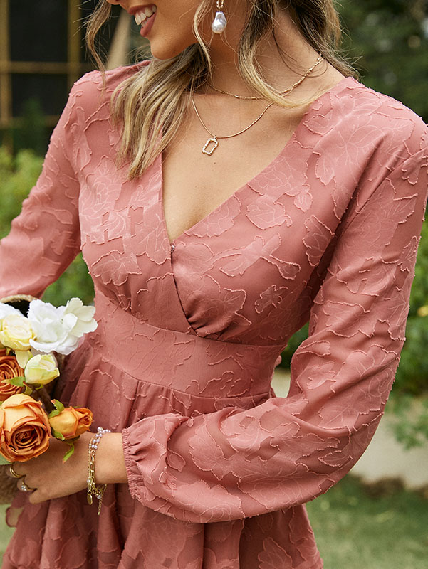 Combishort Bohème Rose Manches Longues – Image 6