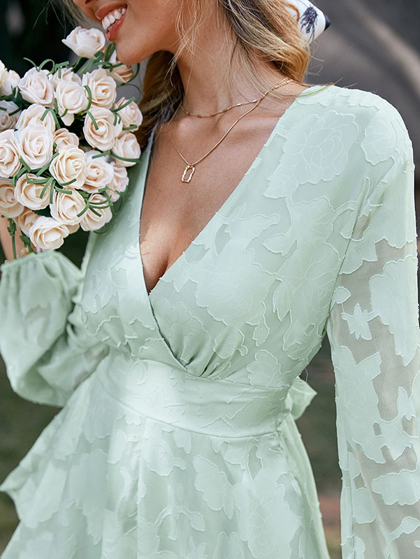 Combishort Bohème Verte Manches Longues – Image 6