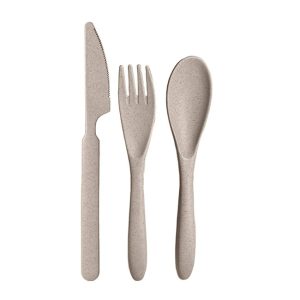 Couverts Réutilisables Paille de Blé – Beige