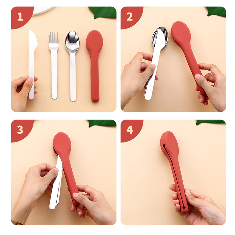 Couverts Réutilisables Inox – Jaune – Image 5