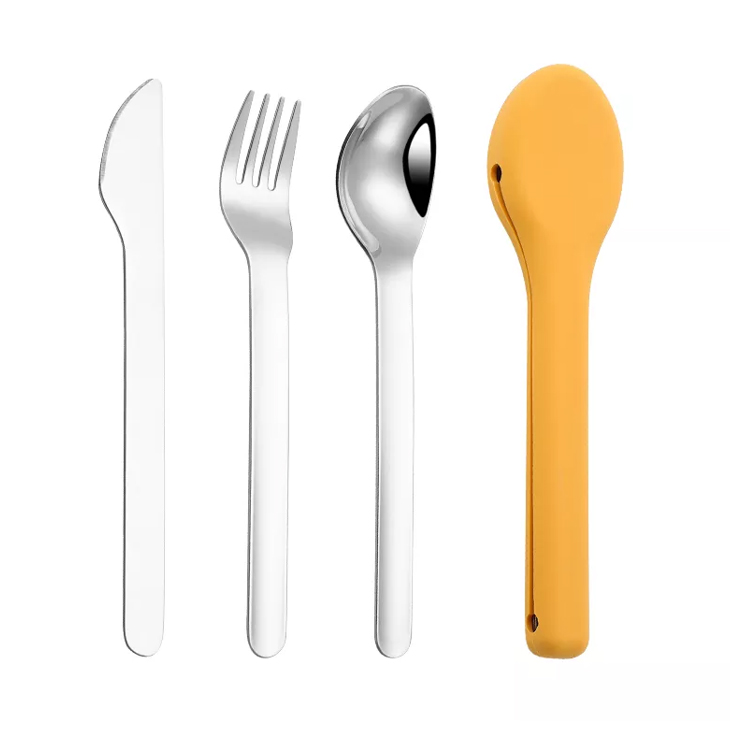 Couverts Réutilisables Inox – Jaune