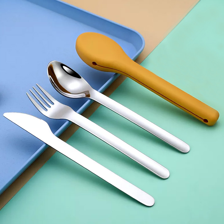 Couverts Réutilisables Inox – Jaune – Image 3