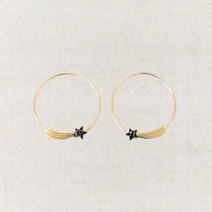 Créoles Étoile Filante – Nuit Étoilée | Grizzly Chéri