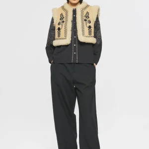 Gilet brodé et reversible Dune