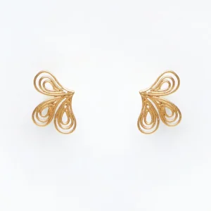 Boucles d&rsquo;oreilles puces dorées Queen Victoria | Ikkelele