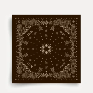 Carré de soie Bandana – Ganache Nomad  – Antan Créations
