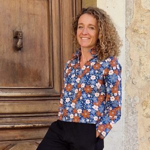 Haut en coton Jacky col froufrou