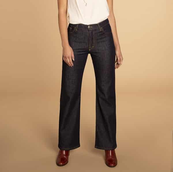 Jean taille haute évasé