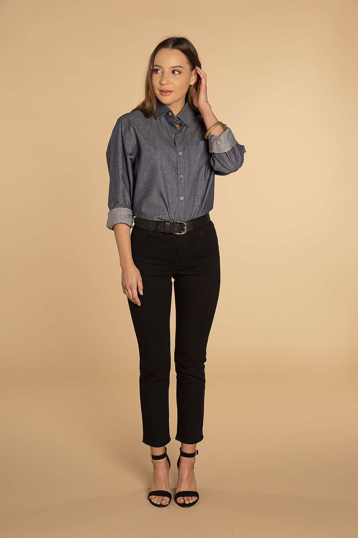 Jeans confort noir – Slim taille haute – Image 5