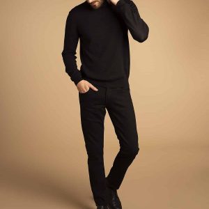 Jeans confort noir demi-slim
