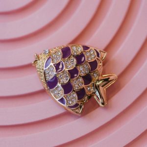 Cache-bouton Dorade violette | La Loge de Suzon