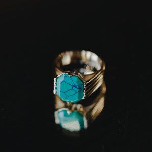 Bague Papi simple plaqué or – Pierre Chrysoprase – Florence Verdier