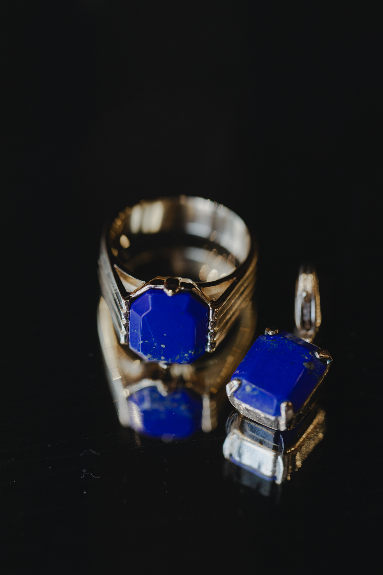 Bague Papi simple plaqué or – Pierre Lapis Lazuli – Florence Verdier – Image 3