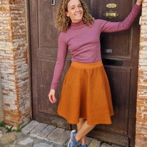 Jupe en coton nid d&rsquo;abeille Aria