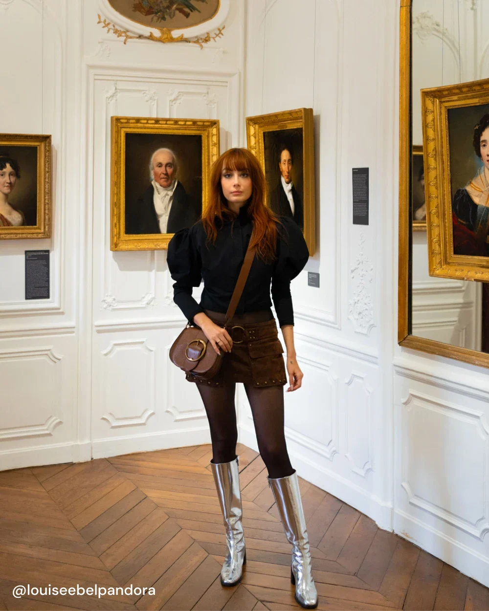 Bottes à talon - cuir argent – Image 4