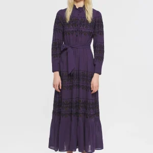 Robe longue brodée Nelly