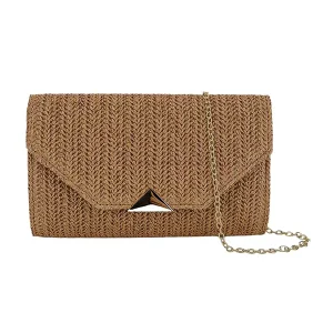 Pochette Bohème Paille Café – APONI