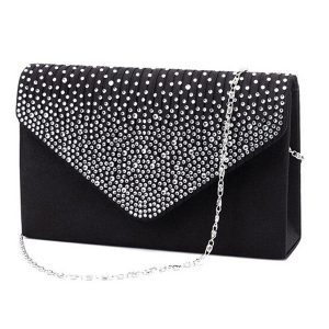 Pochette de Mariage Strass – Noire