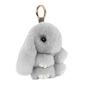Porte-clés Lapin – Gris Clair