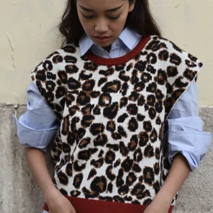 Pull Helsa Léopard Rouge