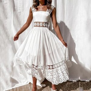 Robe Blanche Bohème Mariage – Aurora