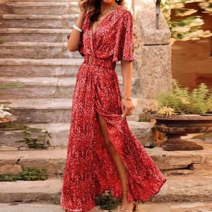 Robe Champêtre Rouge