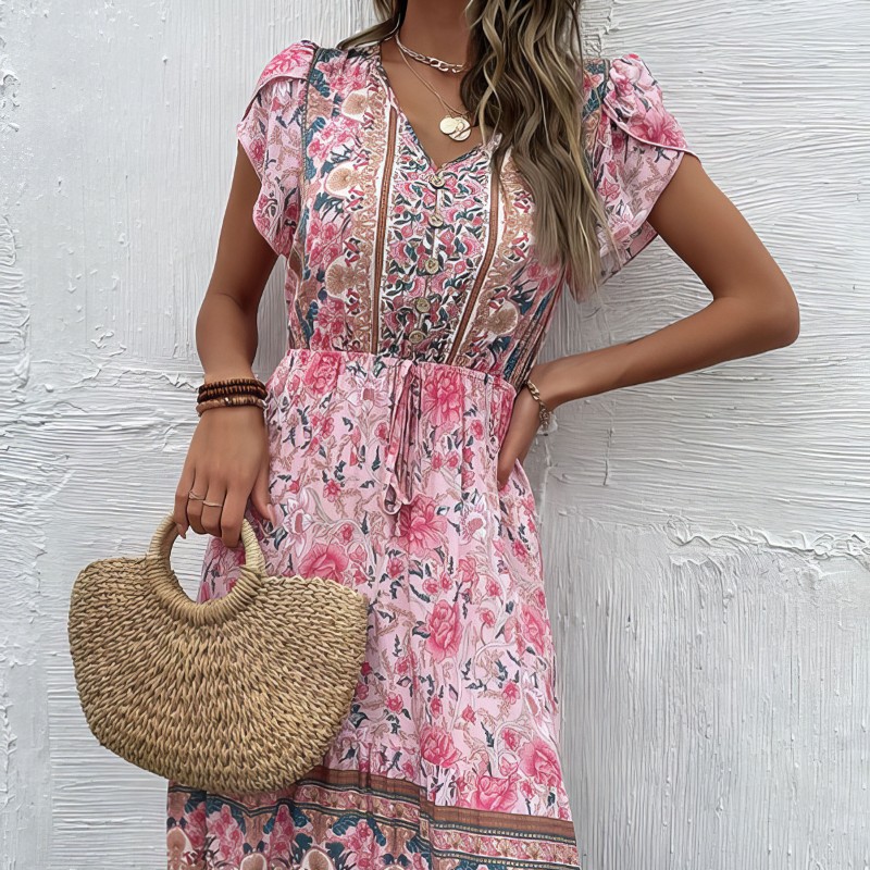 Robe Rose Champêtre – Image 3