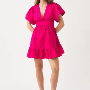 Mini-robe en popeline de coton Rodo