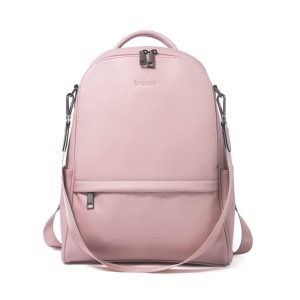 Sac à dos Antivol Femme Cuir Rose – MENCIA
