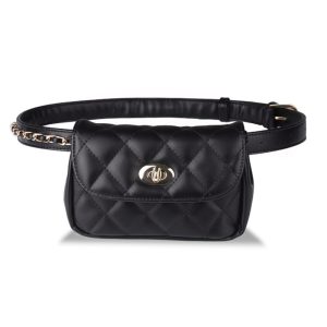 Sac Ceinture Cuir Noir SYANA